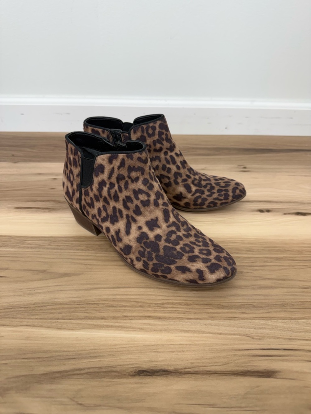 Sam Edelman Leopard Print Ankle Booties - Brown/Black